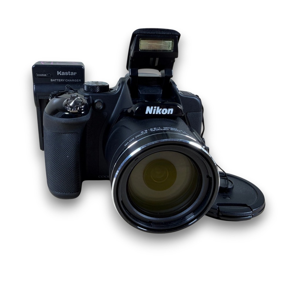 Nikon‎ Coolpix P610 16MP Digital Camera Bundle Black w/ Charger + Battery Tested